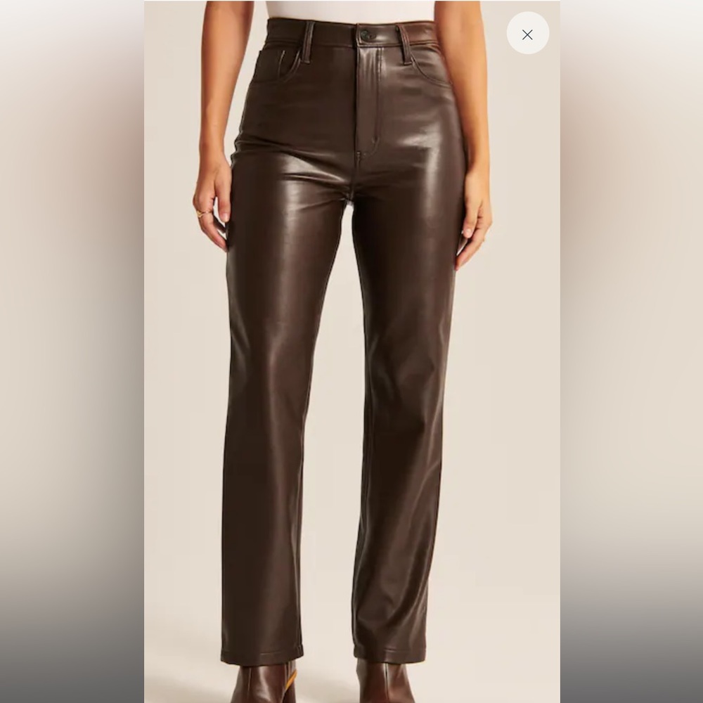 Abercrombie curve love vegan leather pants
